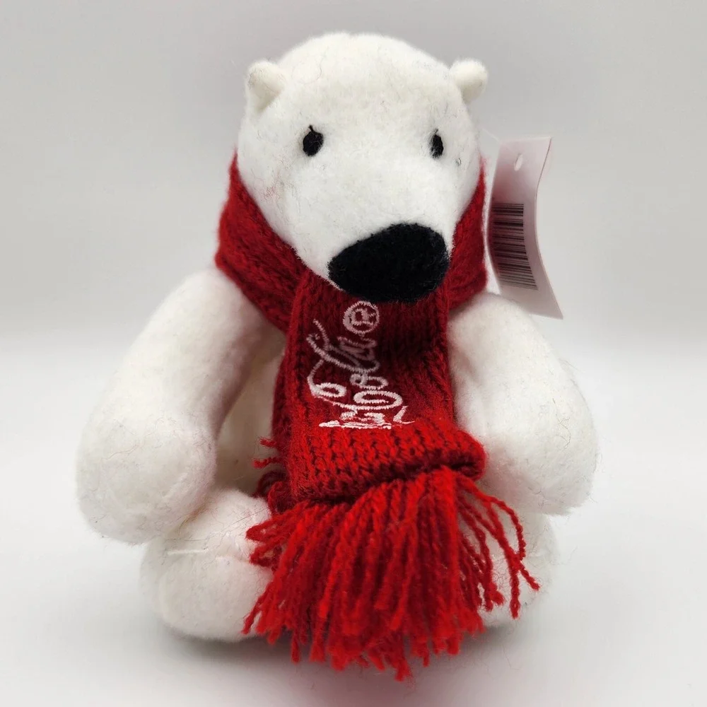 Coca-Cola White Polar‎ Bear Red Scarf 4